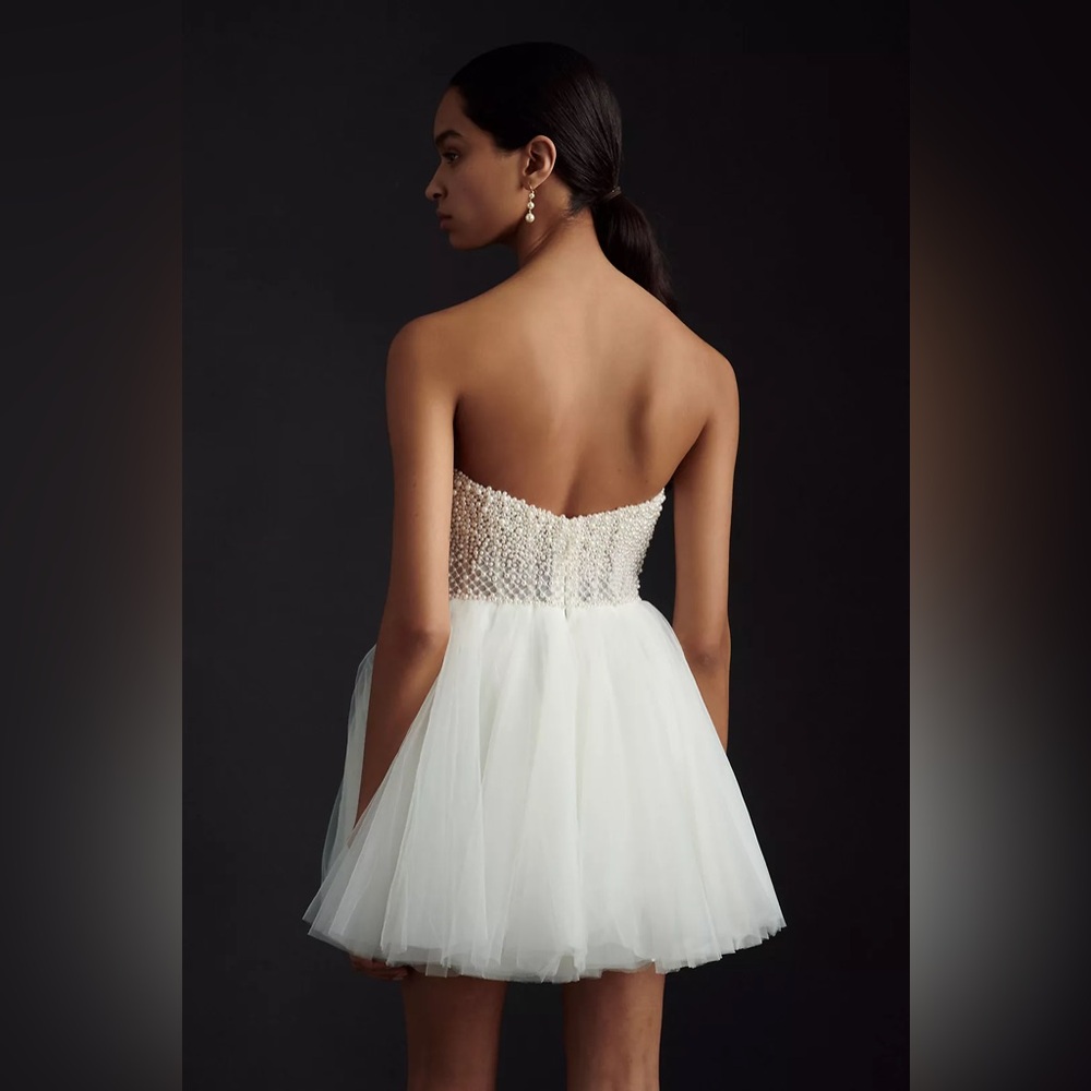 BHLDN Wtoo by Watters Maeve Strapless Embellished Corset Mini Dress - Picture 3 of 16